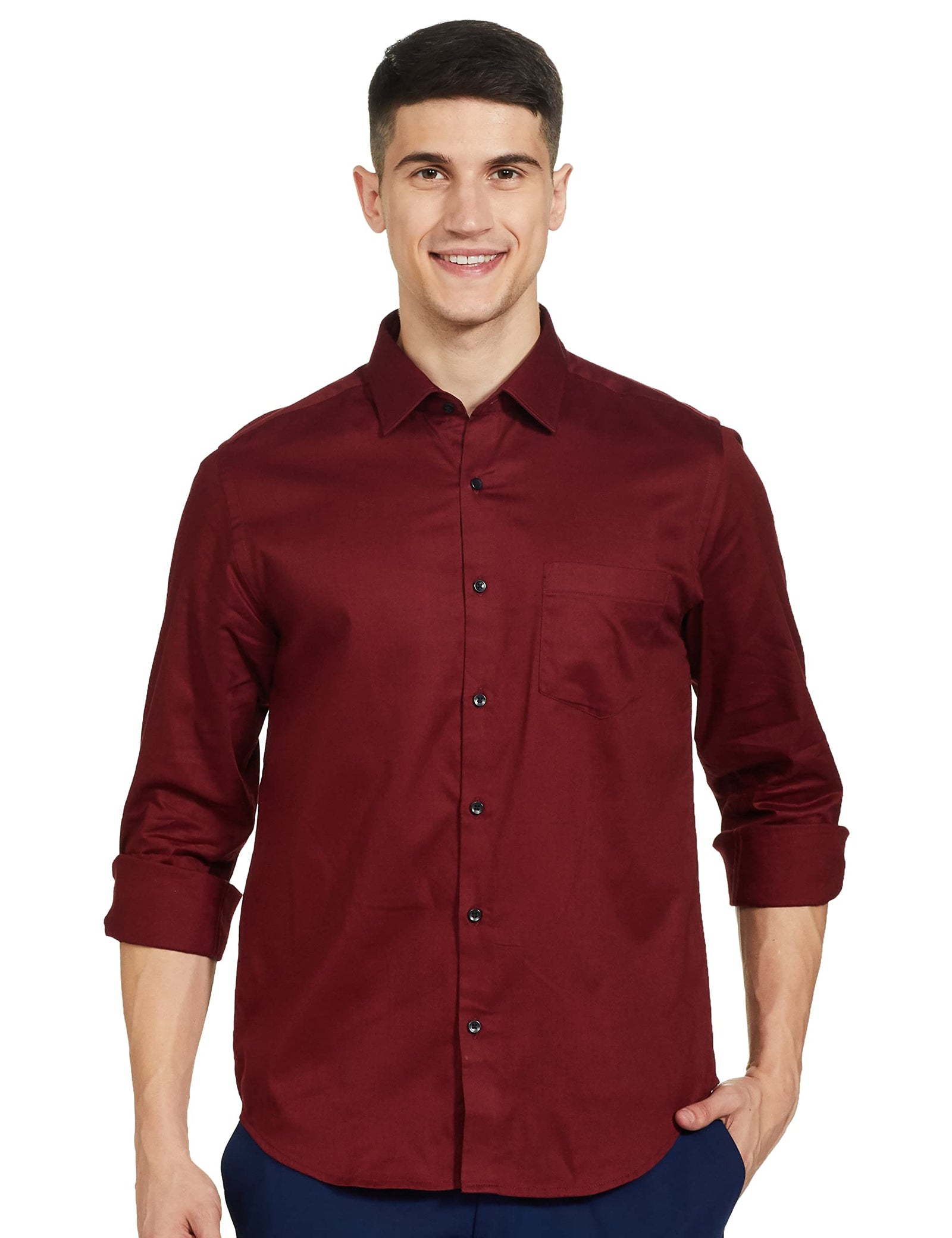 Diverse Men's Slim Fit Button-Down Shirt (Dcmff01Sc15L40-3045N)