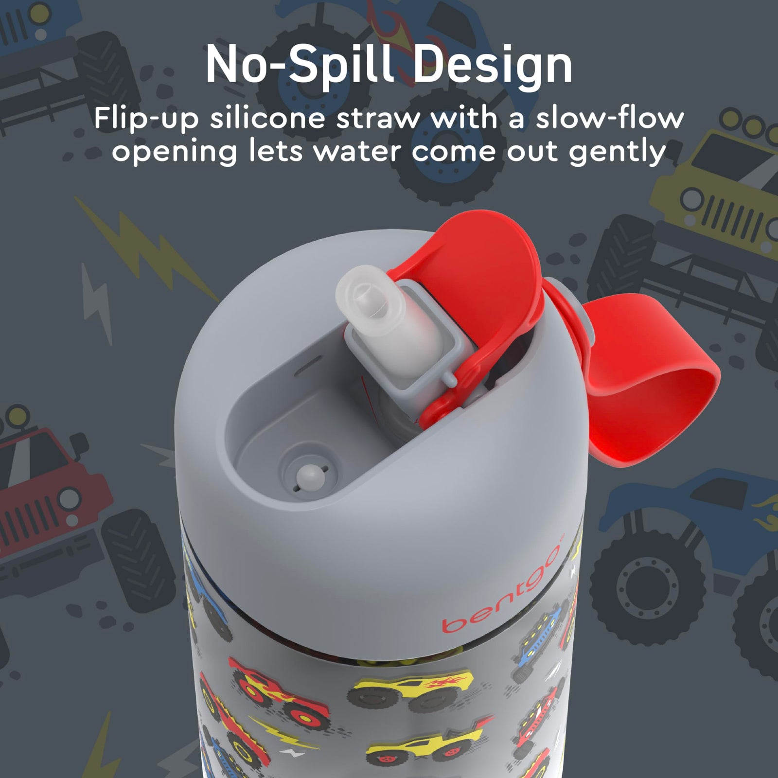 Bentgo - Kinds Water Bottle - Trucks - 450 ml