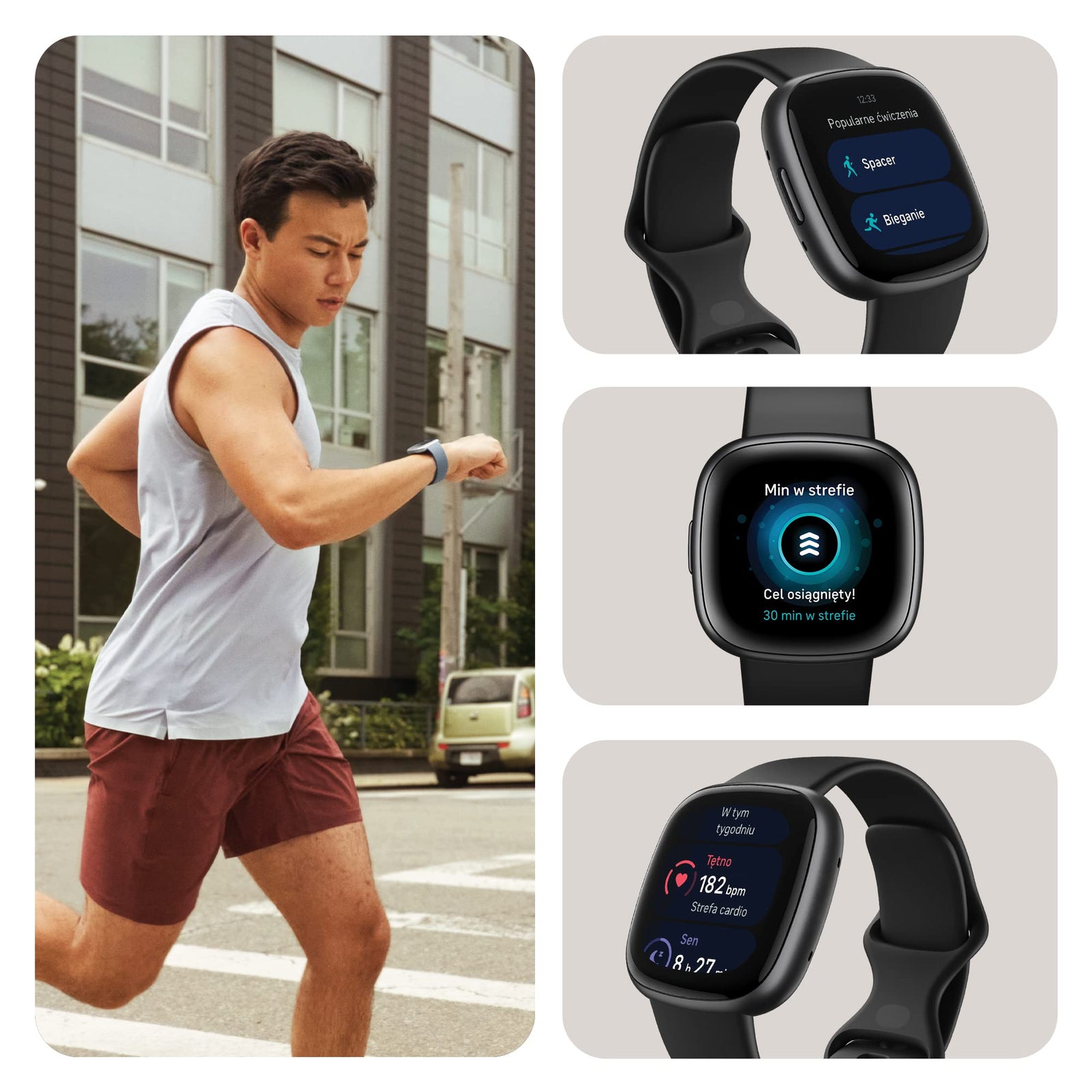 Fitbit Versa 4 Fitness Smartwatch with built-in GPS and up to 6 days battery life - compatible with Android and iOS. - Black/Graphite