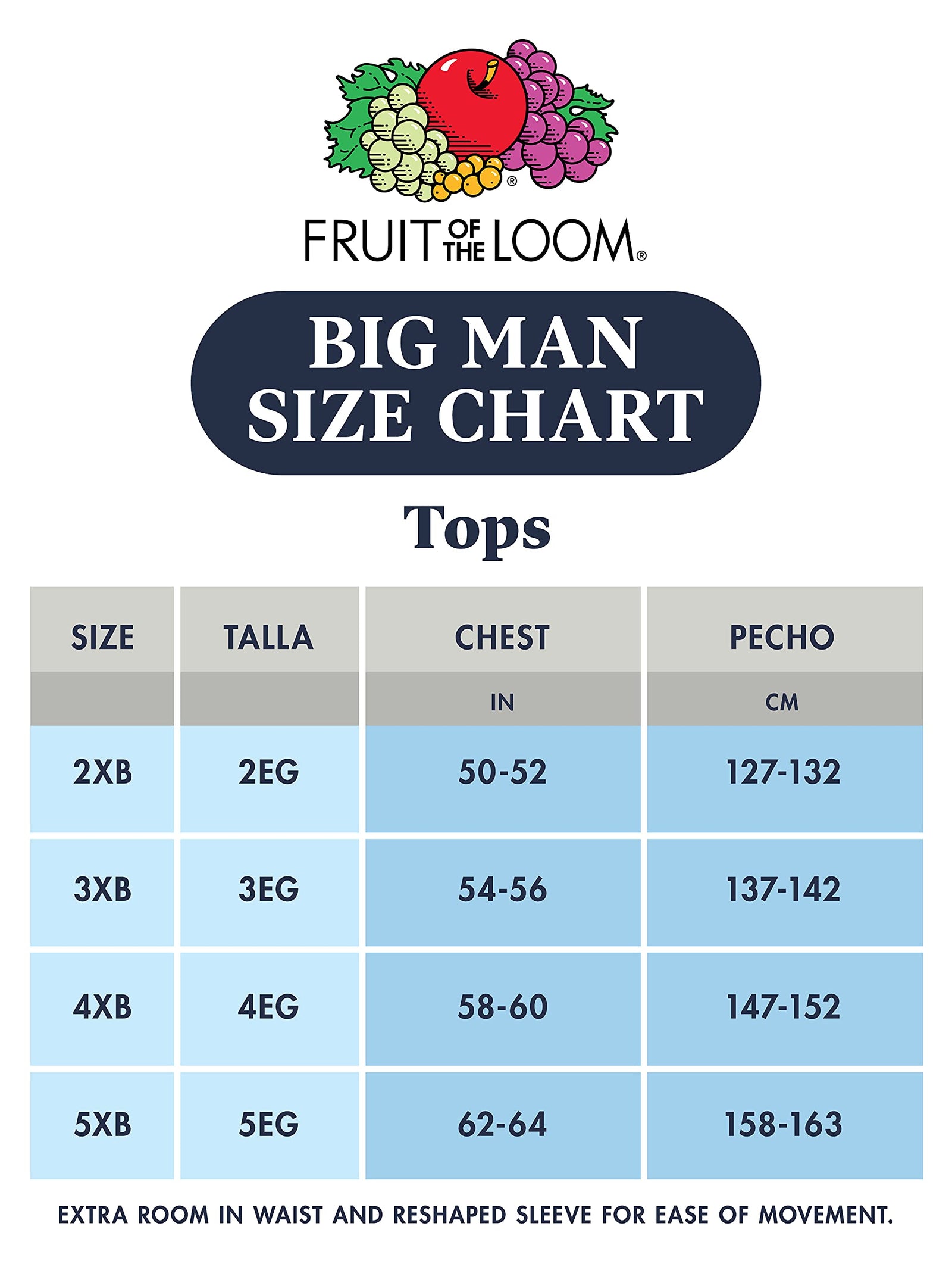 Fruit Of The Loom mens Fruit of the Loom Men's Stay Tucked Crew T-shirt T-Shirt (pack of 6)