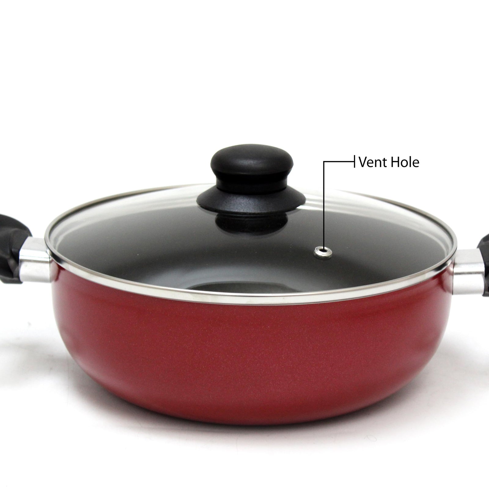 BLACKSTONE Kadai Pan Ceramic Coating Frying pan with glass lid (22 CM)