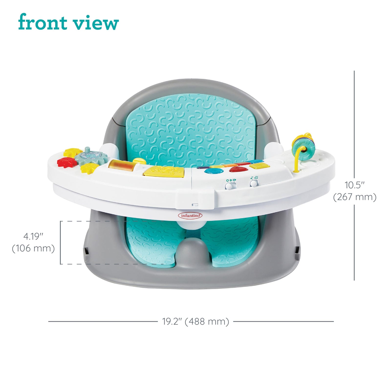 Infantino Music&Lights 3-In-1 Discovery Seat & Booster|Activity|Feeding|Interactive Music|Baby/ Child Learning & Development|