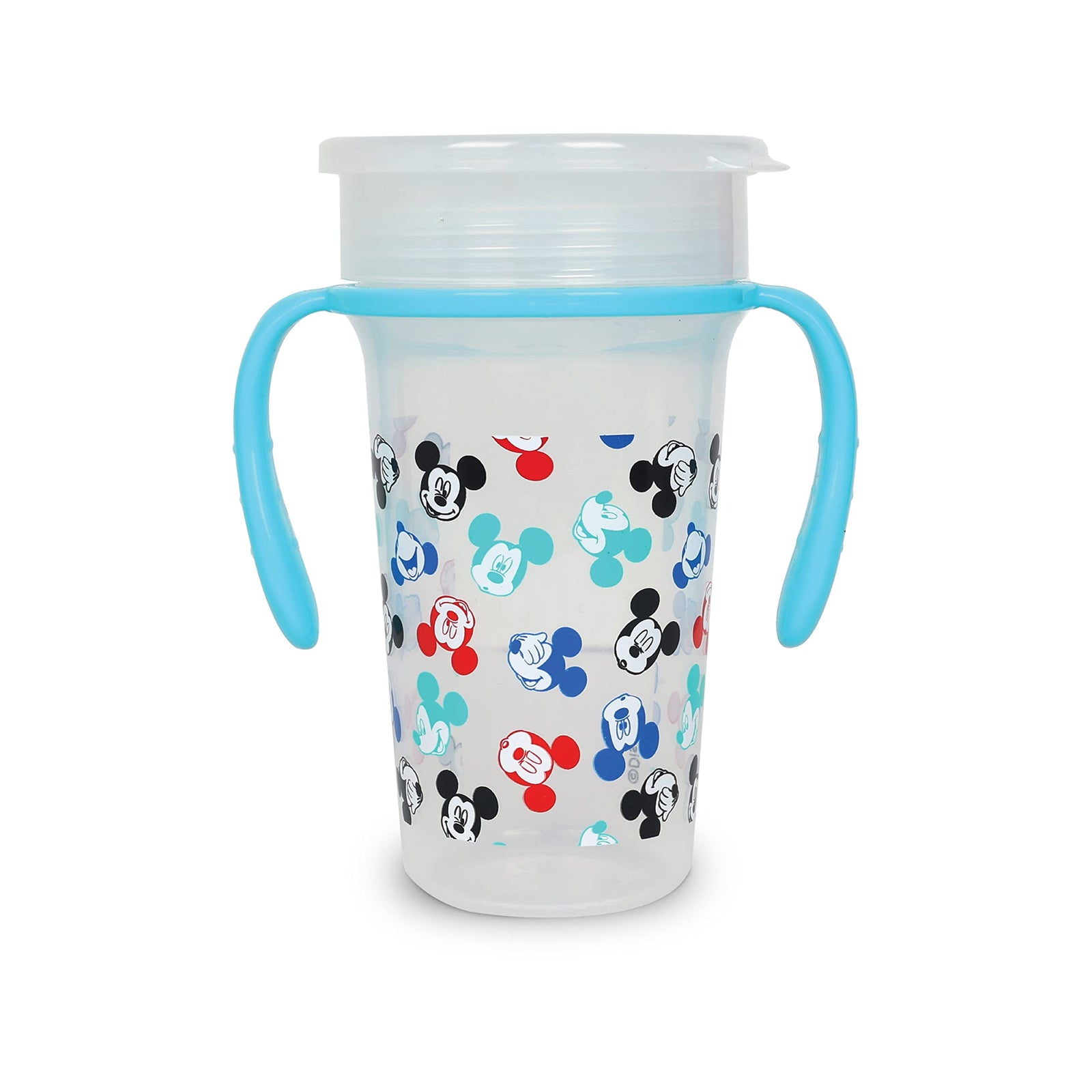 Disney Mickey Mouse 360 DEGREE Double Handle Training Sipper With Lid Spout & Straw, Spill Proof Sippy Cup With Handle, Learner Cup, 6+ Months, 5 Ounce, Multicolor, TRHA7895, Disney Sippy Cup