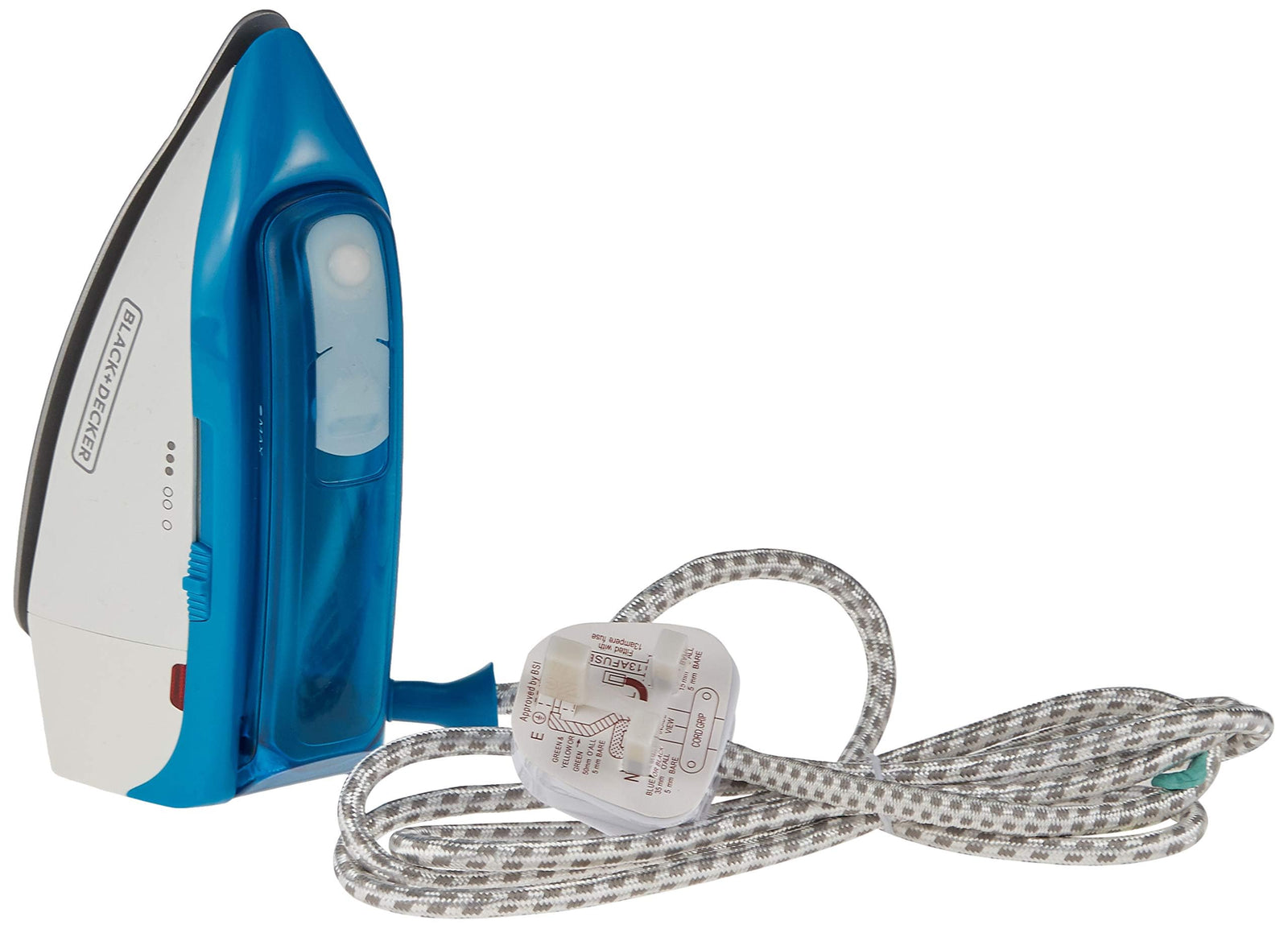 Black & Decker 1085W Dual Voltage Travel Steam Iron, Blue - Ti250-B5,