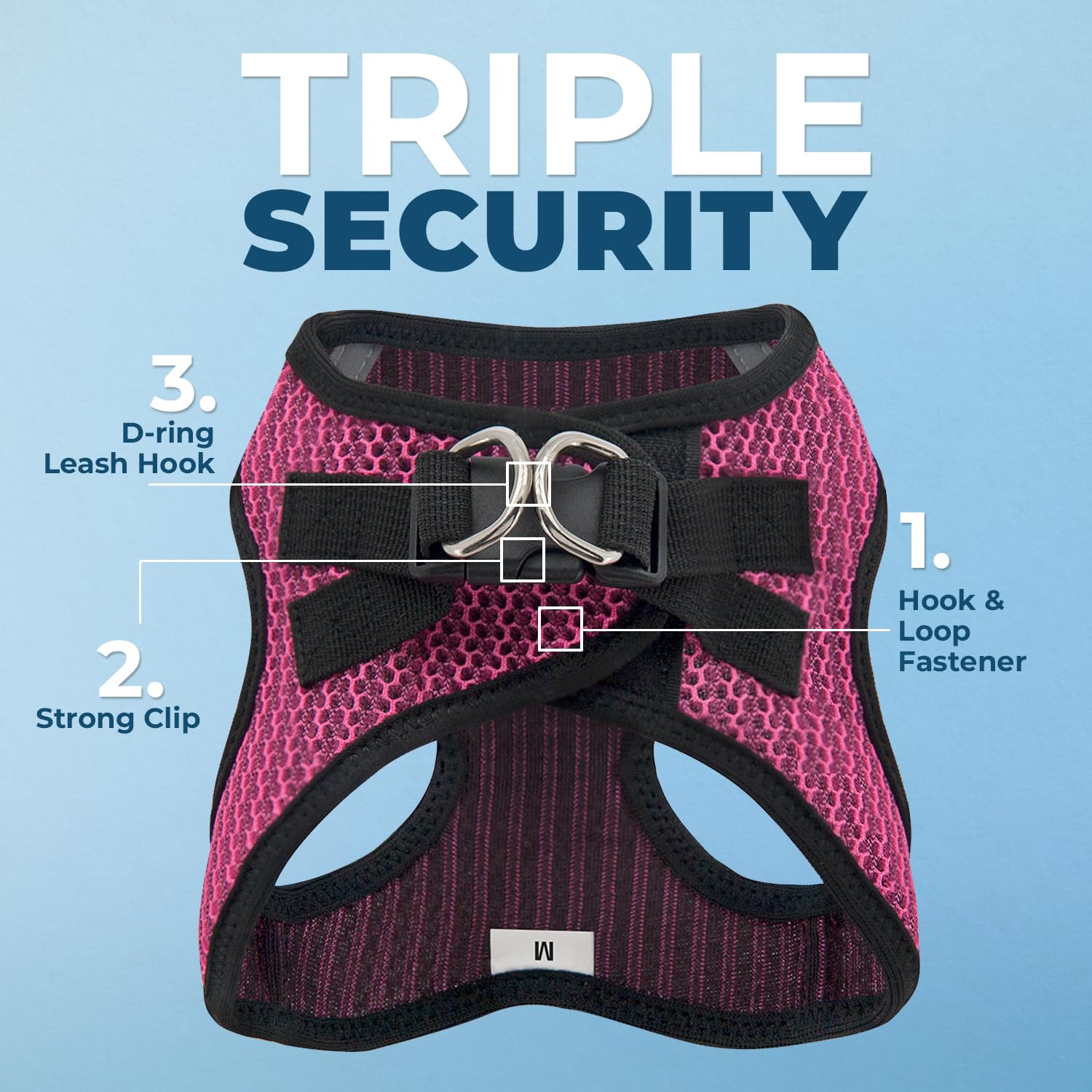 Best Pet Supplies Voyager Step-in Air Dog Harness - All Weather Mesh Step in Vest Harness for Small and Medium Dogs - Fuchsia (2-Tone), XS