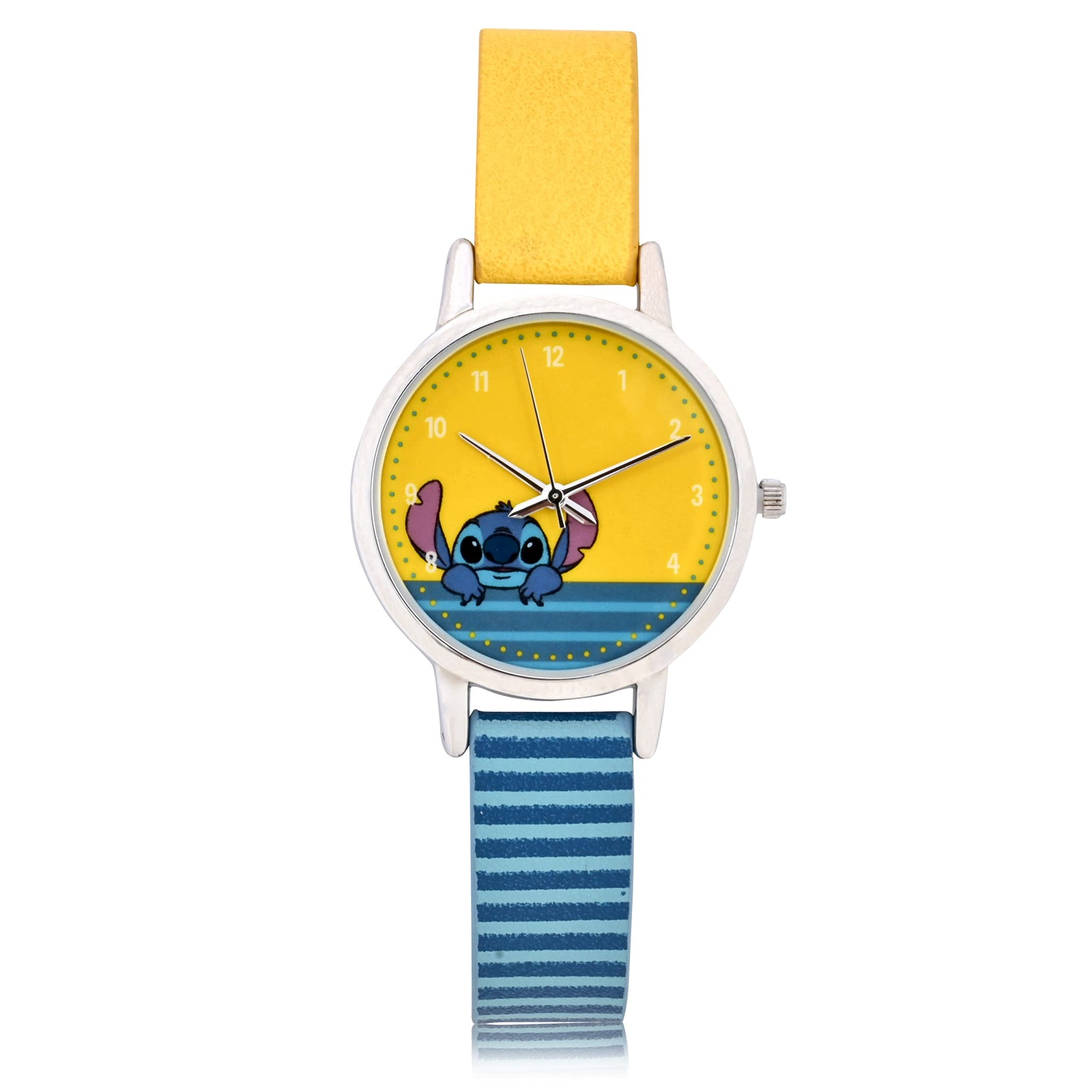 Accutime Girls' Lilo and Stitch LAS5035AZ Quartz Watch, Blue/Yellow, Lilo and Stitch Anlog Watch