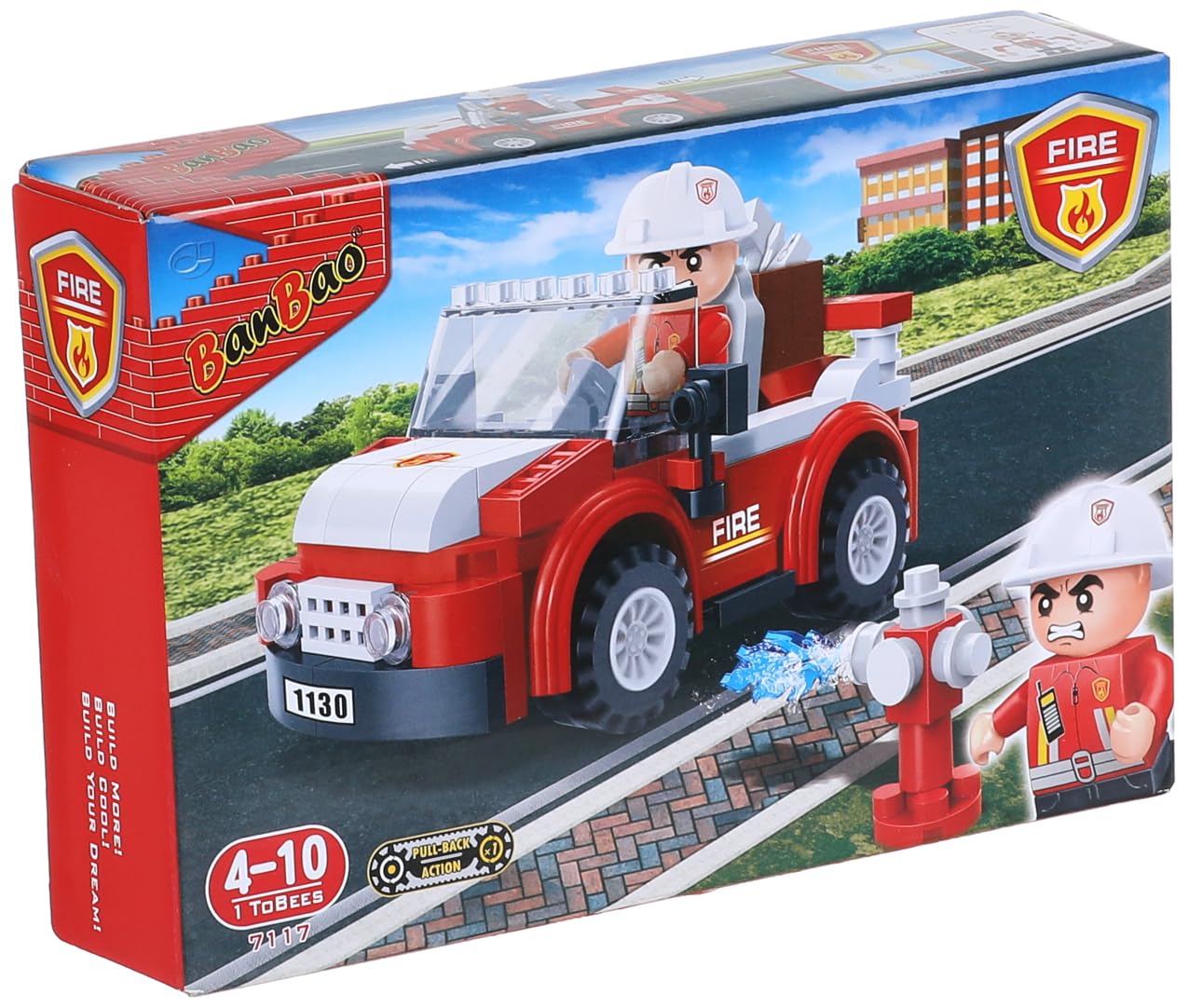 Banbao - fireman car building set 110pcs