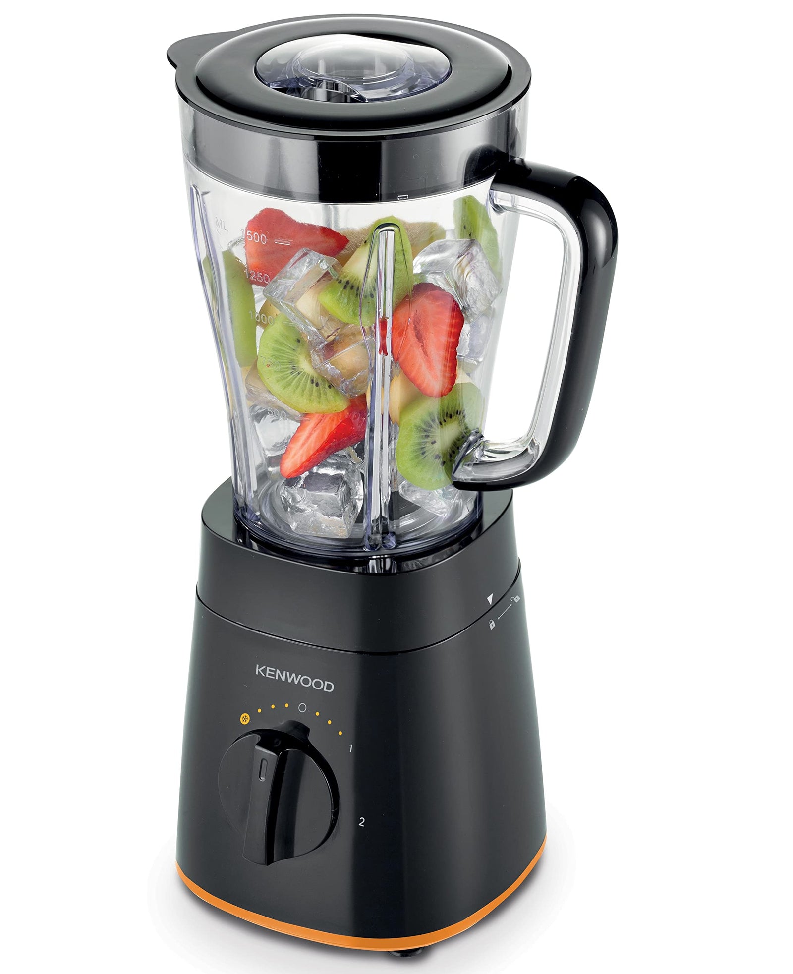 Kenwood Blender 500W Smoothie Blender/Smoothie Maker 1.5L With Multi Mill (Grinder/Chopper), Ice Crush Function Blp15.150Bk Black