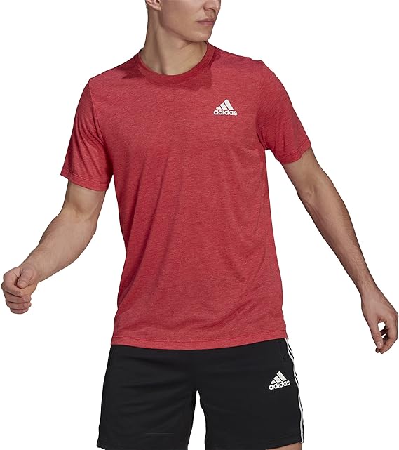 adidas mens D2M PRIME HEATHER T-SHIRT T-SHIRT (SHORT SLEEVE)