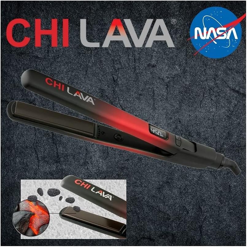 مملس الشعر CHI Lava Volcanic Ceramic - أبيض