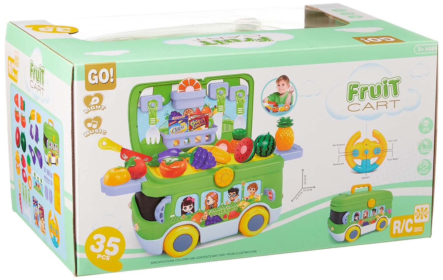 Hong Chuan Sheng Radio Controlled Fruit Cart Playset – 35 Pieces