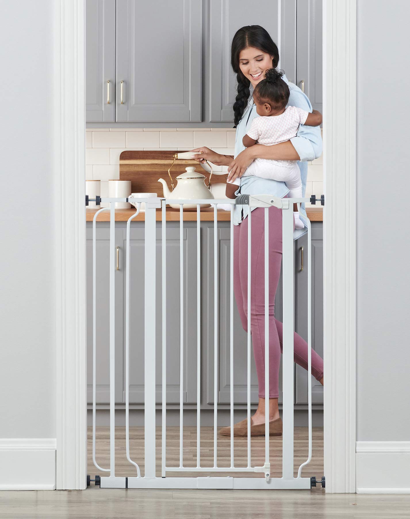 Regalo Easy Step Walk Thru Baby Gate, Fits Opening 29 - 36.5 Inch, 36 Inch height