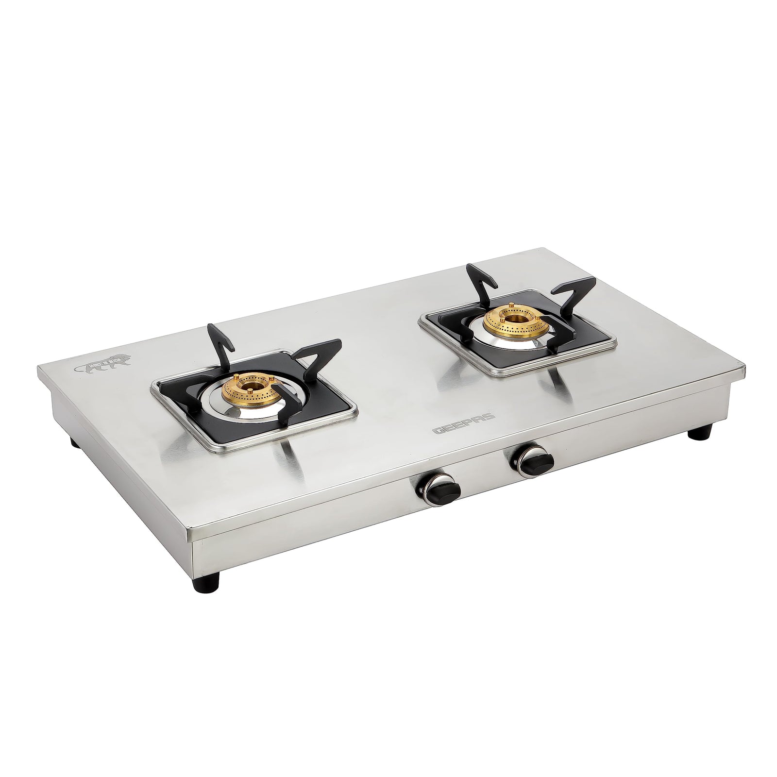 Geepas Stainless Steel Gas Cooker-Auto Ignition System, LPG Gas Stove| Silver