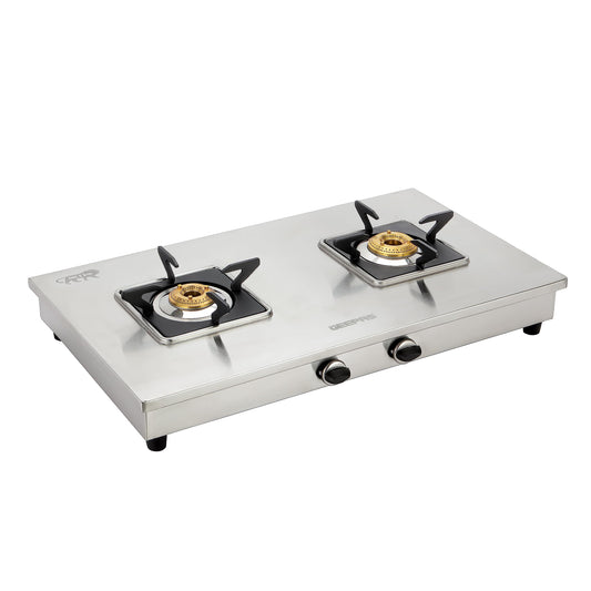 Geepas Stainless Steel Gas Cooker-Auto Ignition System, LPG Gas Stove| Silver