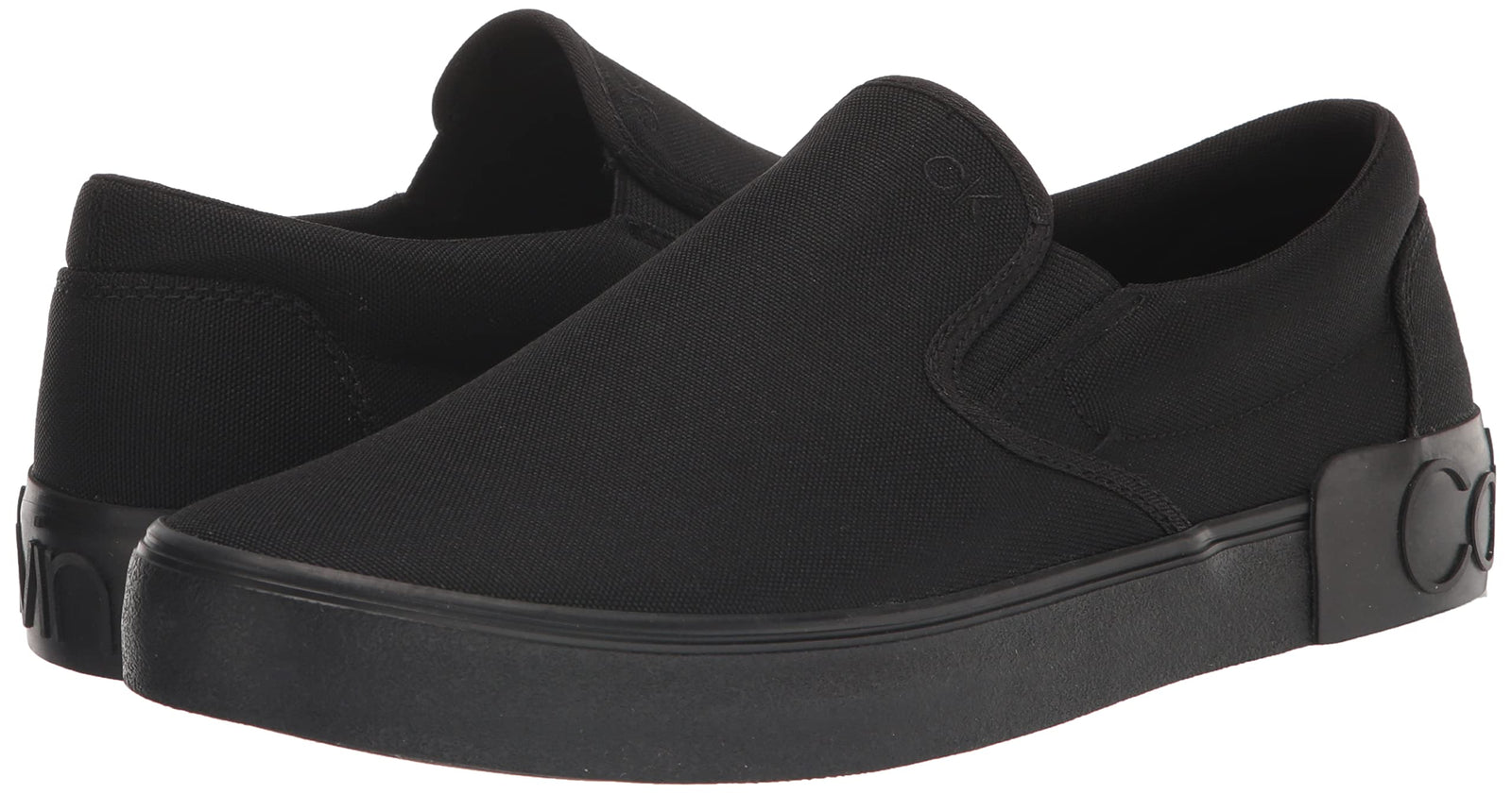 Calvin Klein Men's Ryor Sneaker, Black/Black Canvas 002, 13 / 47 EU