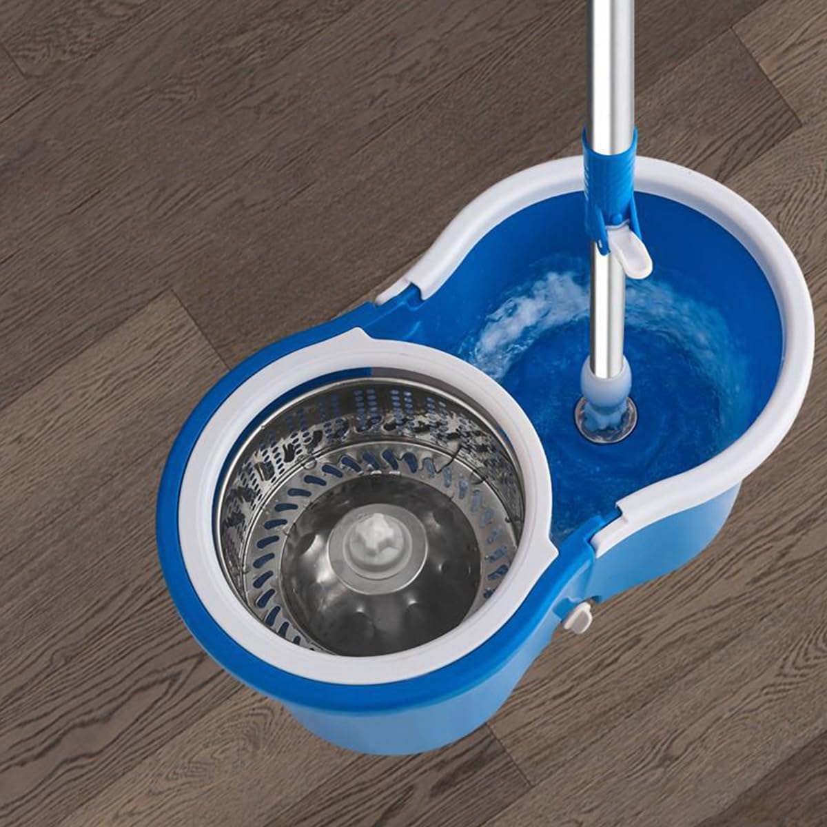 ECVV Spin Mop and Basket Set - Advanced Effortless mop for floor Cleaning with Super Absorbent 360 Microfiber Mop