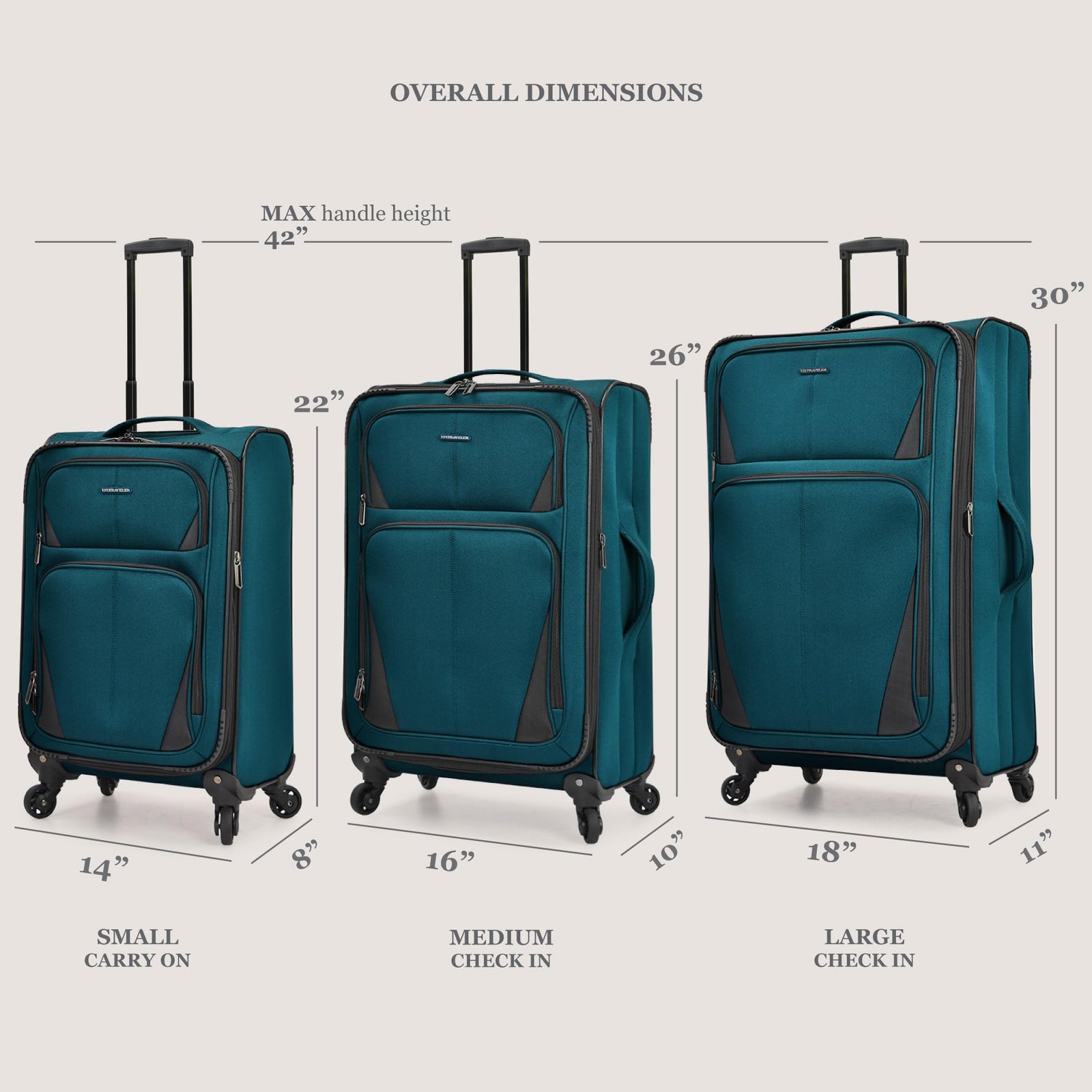 U.S. Traveler Aviron Bay Expandable Softside Luggage with Spinner Wheels