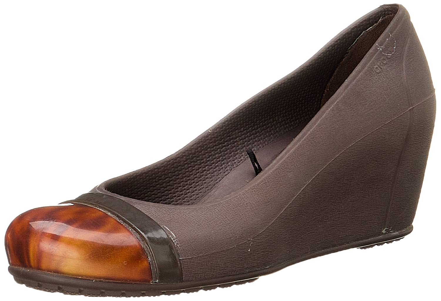 Crocs Tortoise-Shell Toe-Cap Wedge Heels For Women