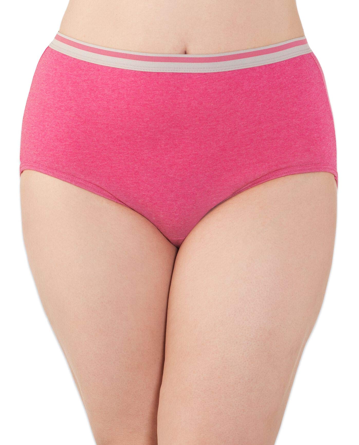 Fruit of the Loom Women's Tag Free Cotton Hi Cut Panties Color: 10 Pack - Assorted Heathers Size: M