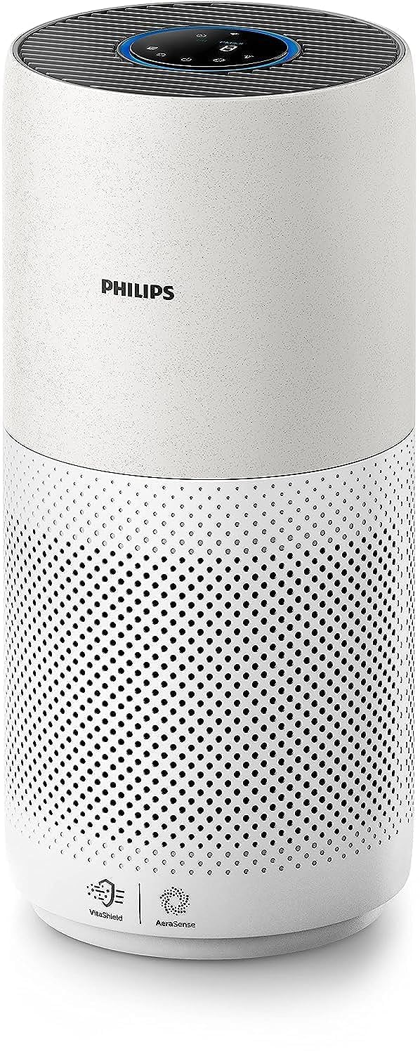 Philips 2000i Series Air Purifier - Large Rooms up to 98 m², HEPA & Active Carbon filter, Quite Sleep Mode - AC2939/90 White