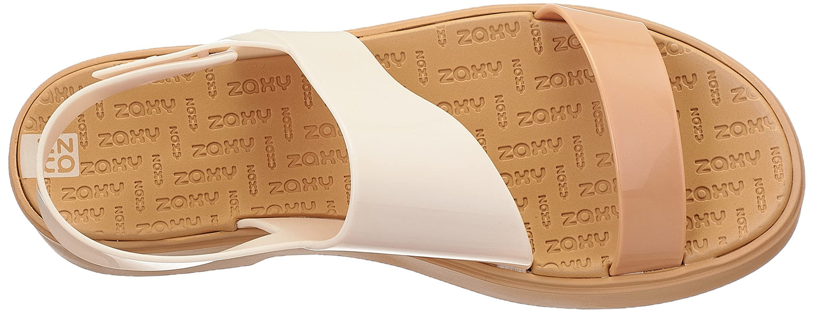 Zaxy back flatform sandal nude rubber flip flop for women