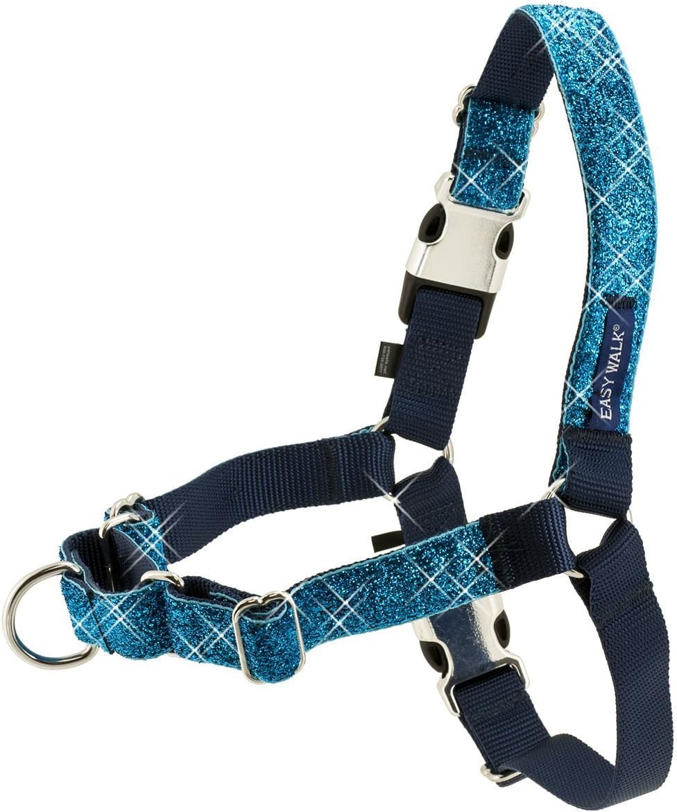 PetSafe Bling Easy Walk Harness, Medium/Large, Blue