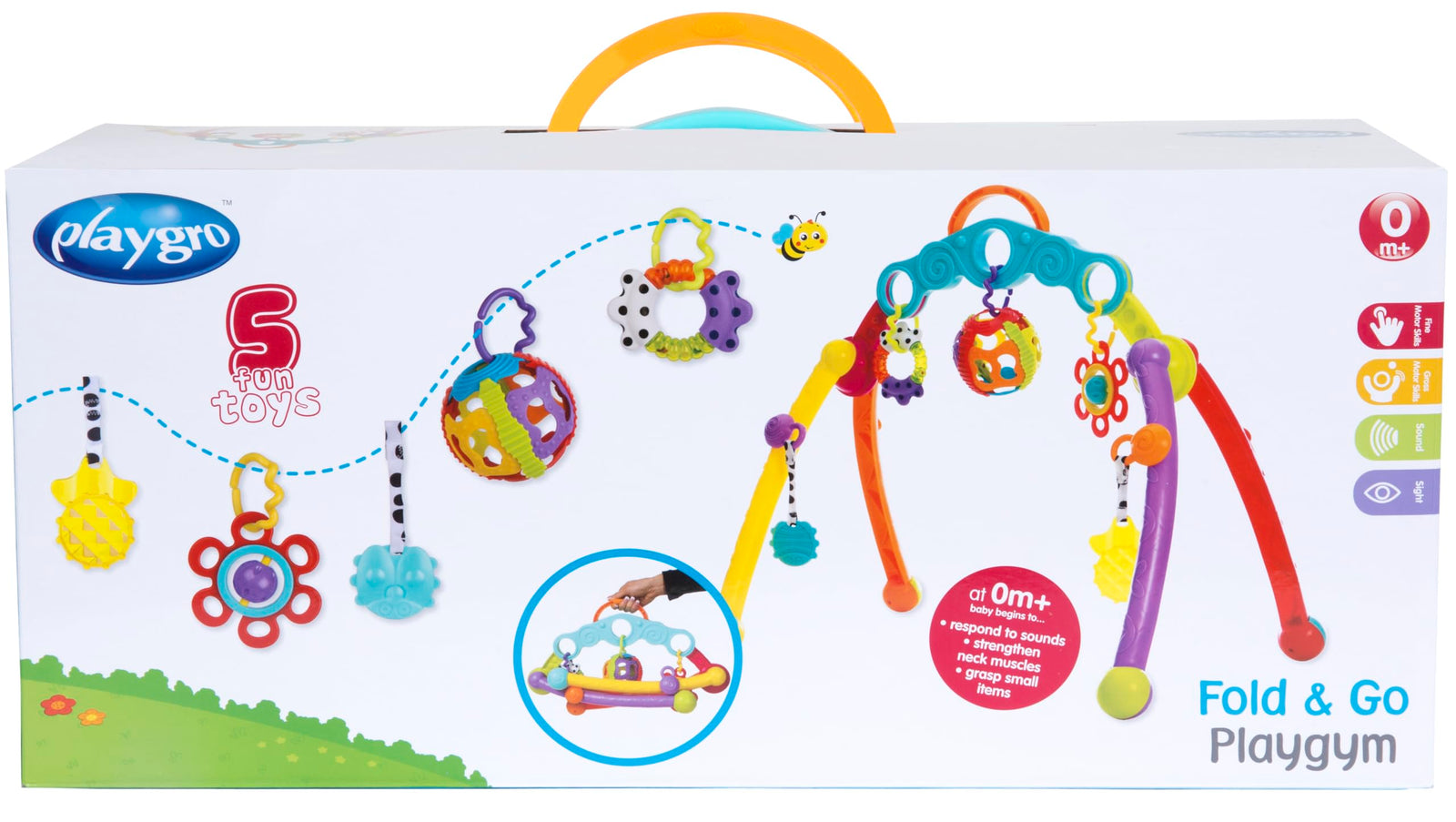 Playgro Fold & Go Playgym For Baby Infant Toddler Children 0185475, Playgro Is Encouraging Imagination With Stem/Stem For A Bright Future - Great Start For A World Of Learning