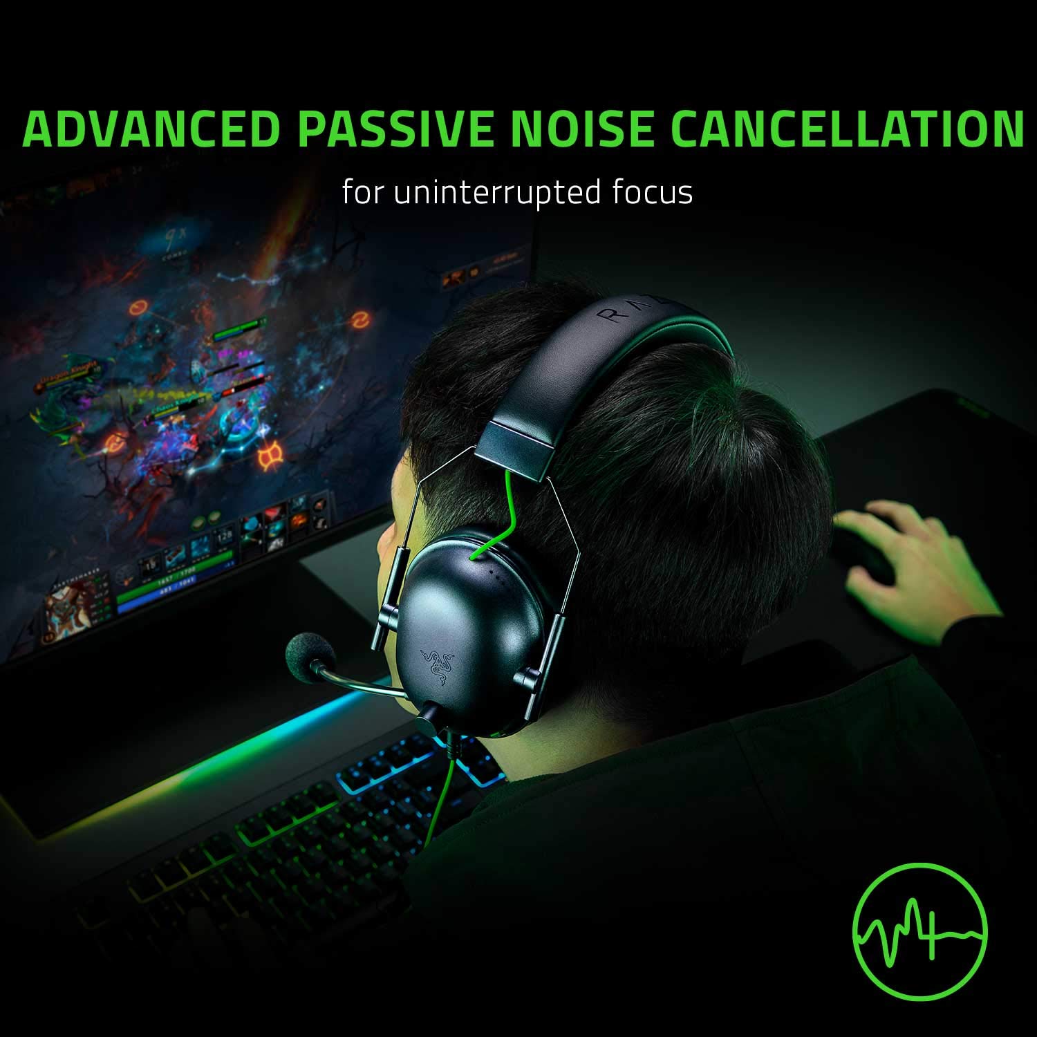 Razer BlackShark V2 X Gaming Headset – 7.1 Surround Sound, 50mm Drivers, Memory Foam Cushions for Multi-Platform Use