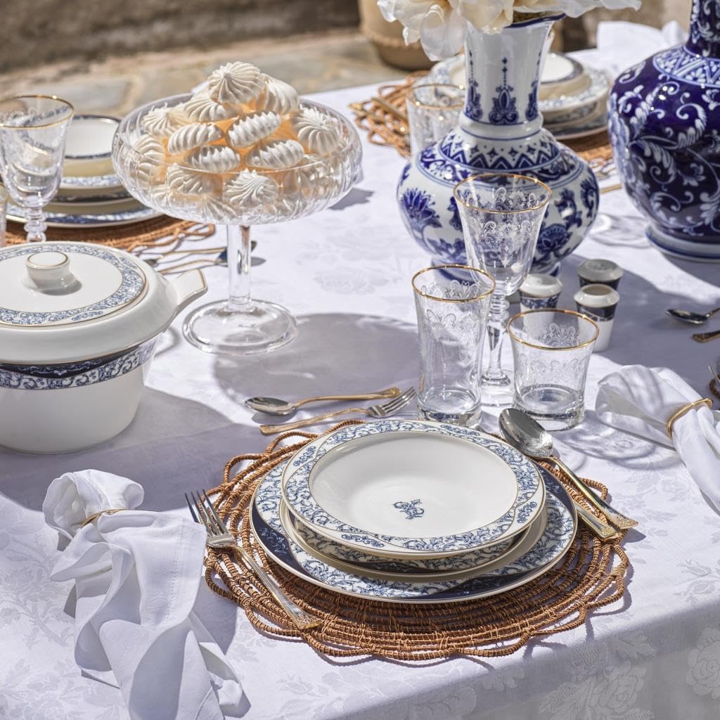 Schäfer Tılsım Lace Dinner Set 60 Pieces - Navy Blue