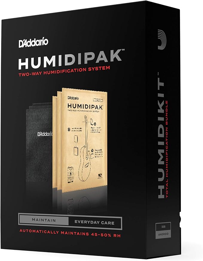 D'Addario Guitar Humidifier System - Humidipak Maintain Kit - Automatic Humidity Control System - Maintenance-Free, Two-Way Humidity Control System For Guitars