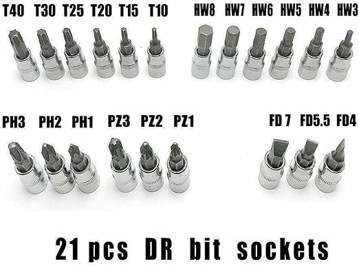 Seeyo 46Pcs Ratchet Wrench Socket Tools Set Metric 1/4'' Drive Screwdriver with Box