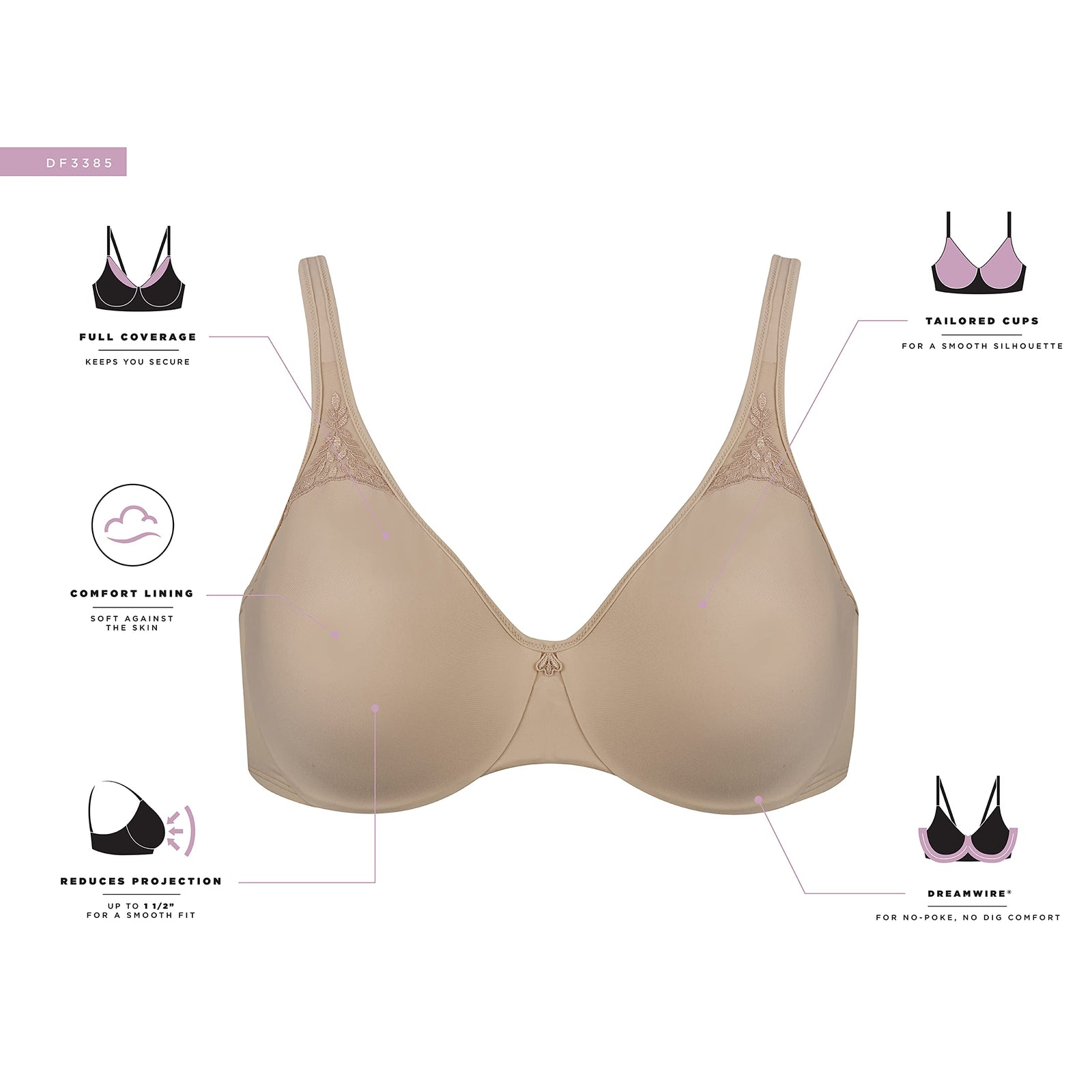 Bali Women's Passion for Comfort Minimizer Underwire Bra