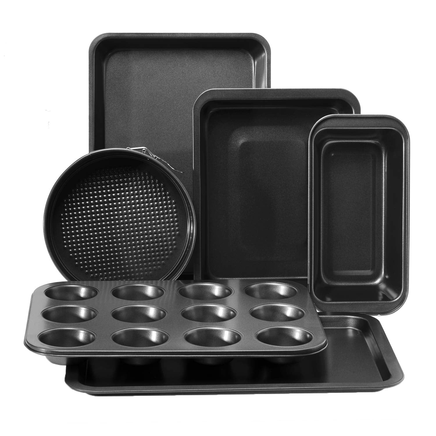 Royalford 6 piece Bakeware Set – Carbon Steel, Oven Safe, Premium Non-Stick Coating, 0.4MM Thick, PFOA, PTFE, and BFA Free