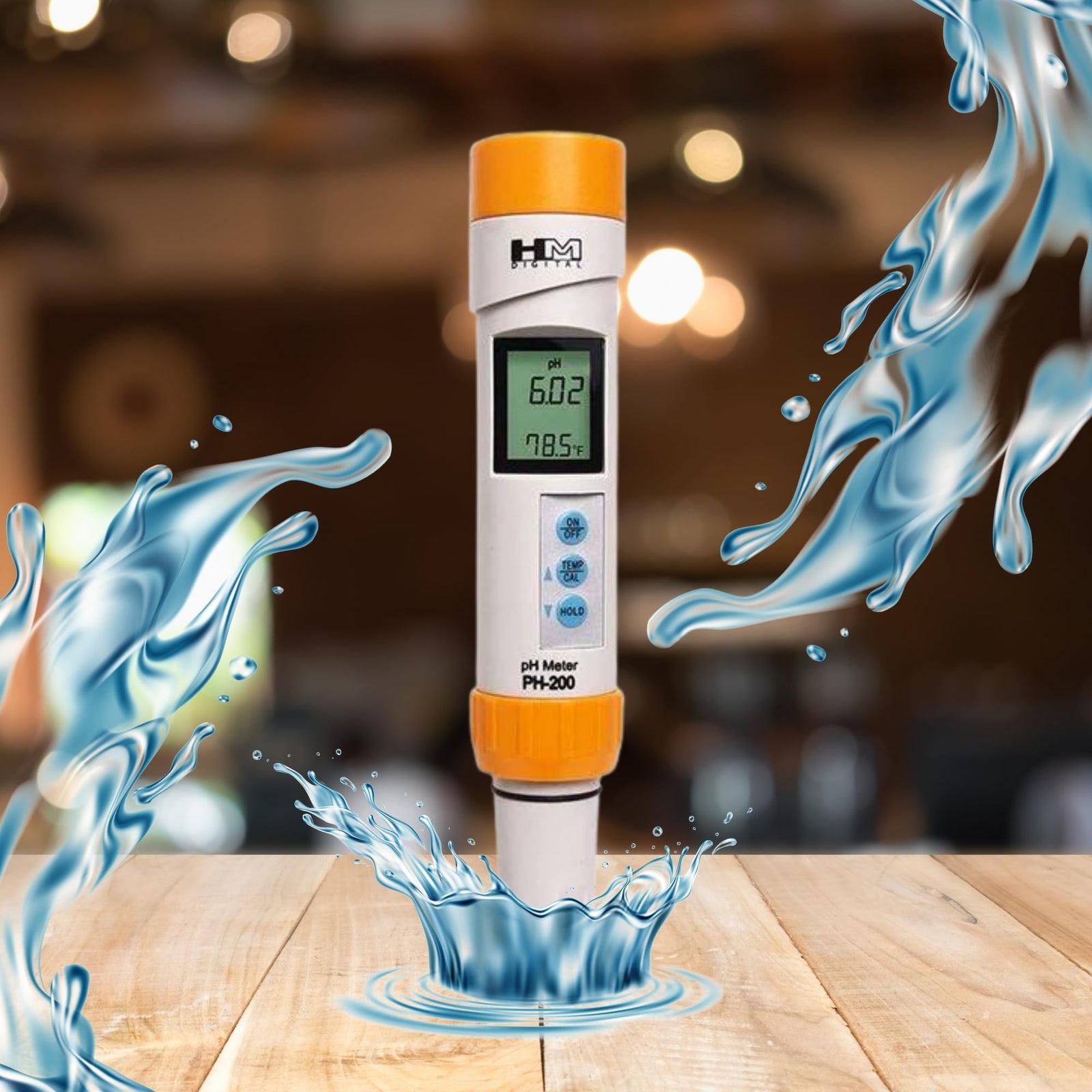 HM Digital PH-200 Waterproof pH Meter, 0-14.00 pH Range, 0.01 pH Resolution, +/- 0.02 pH Readout Accuracy