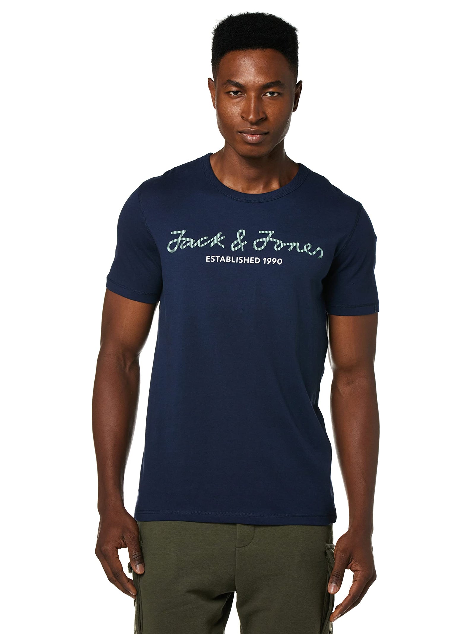 Jack & Jones Men's Berg Upscaled Crew Neck T-Shirt (pack of 1)