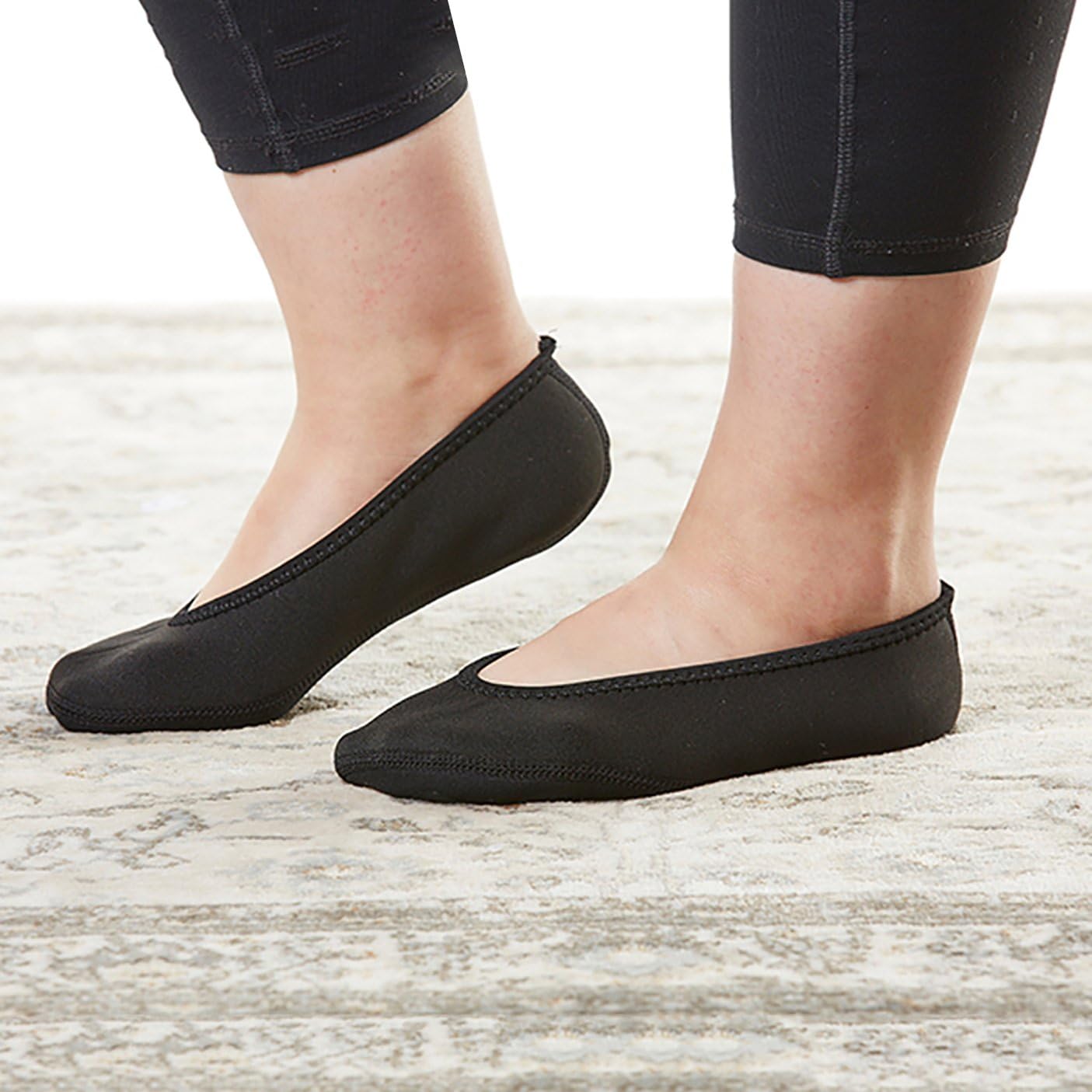 Nufoot Ballet Flats Indoor Women's Slipper Shoes - Black, Small