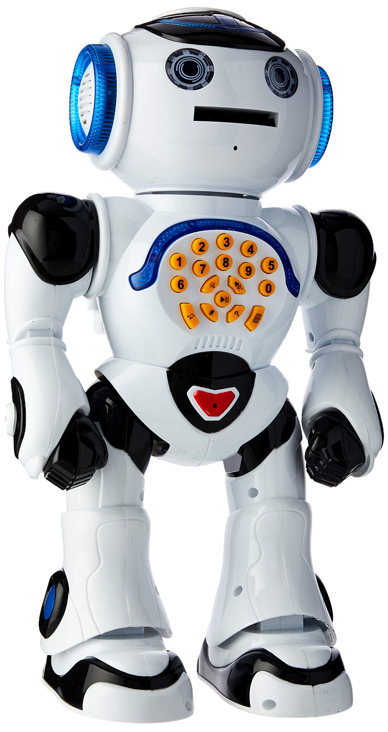 Lexibook Powerman - Remote Control Walking Talking Toy Robot, Dances, Sings, Reads Stories, Math Quiz, Shooting Discs, and Voice Mimicking, for kids 4+ - ROB50EN