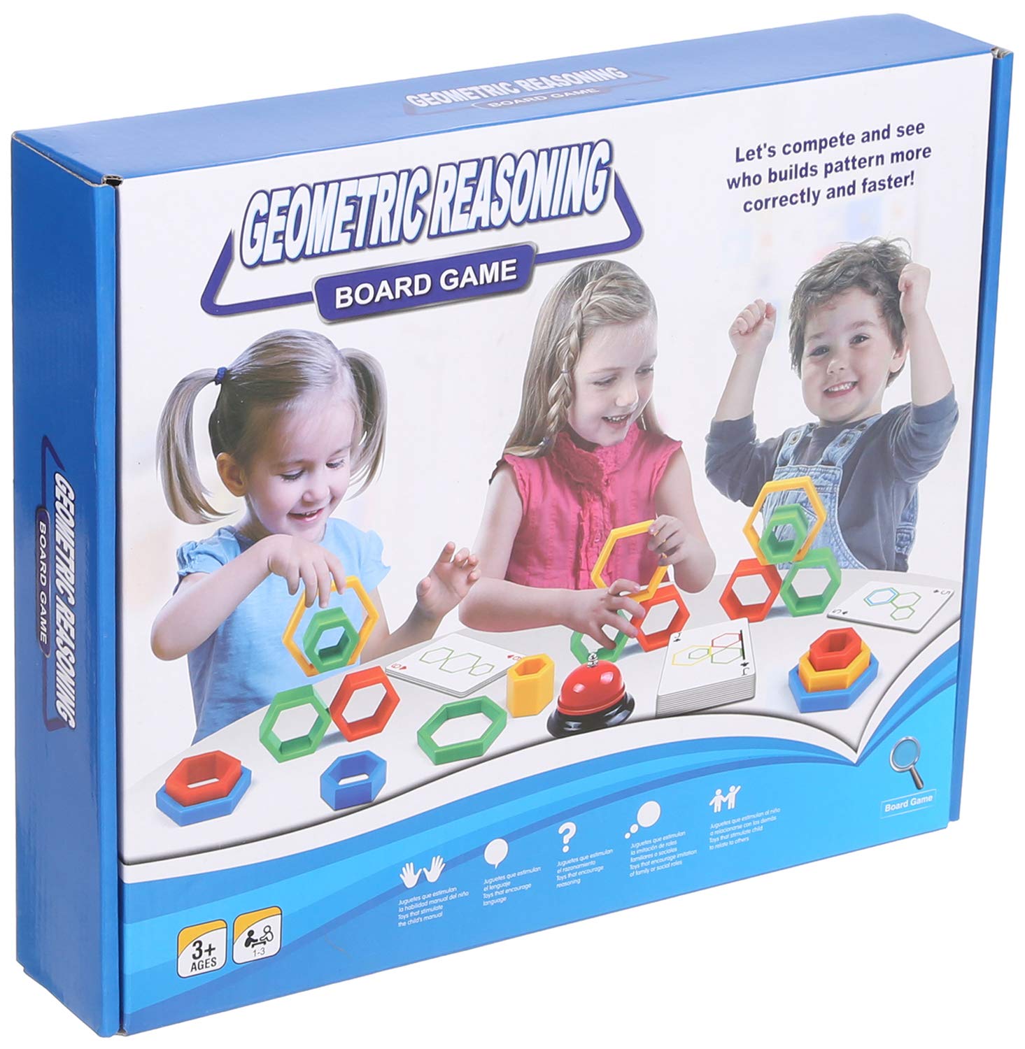 Geometric reasoning board game for kids