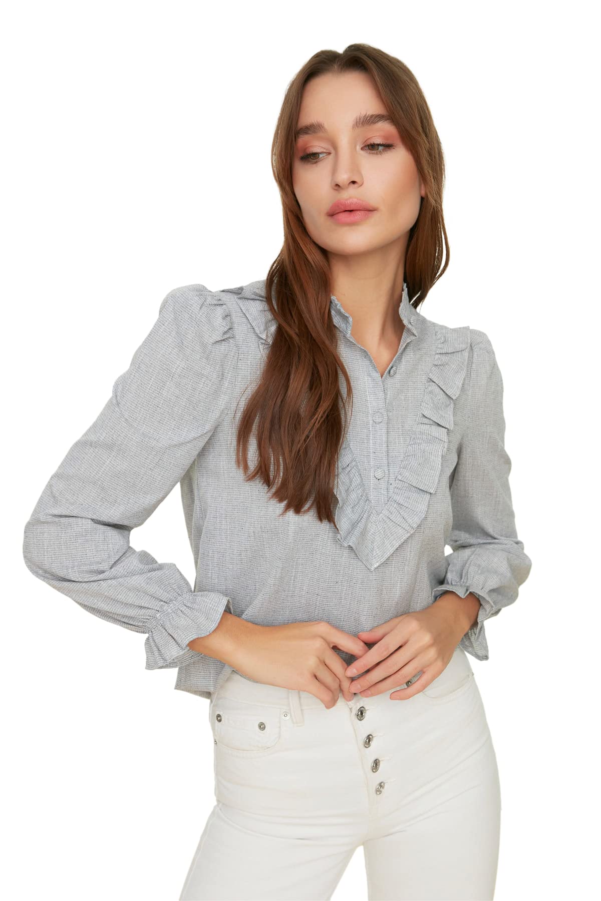 Trendyol Women's Frilly Blouse Blouse