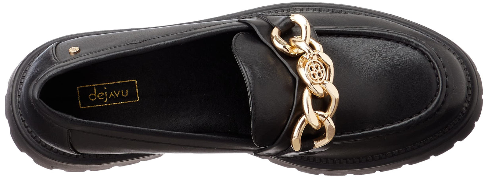 Dejavu Womens Chain embellished Loafer