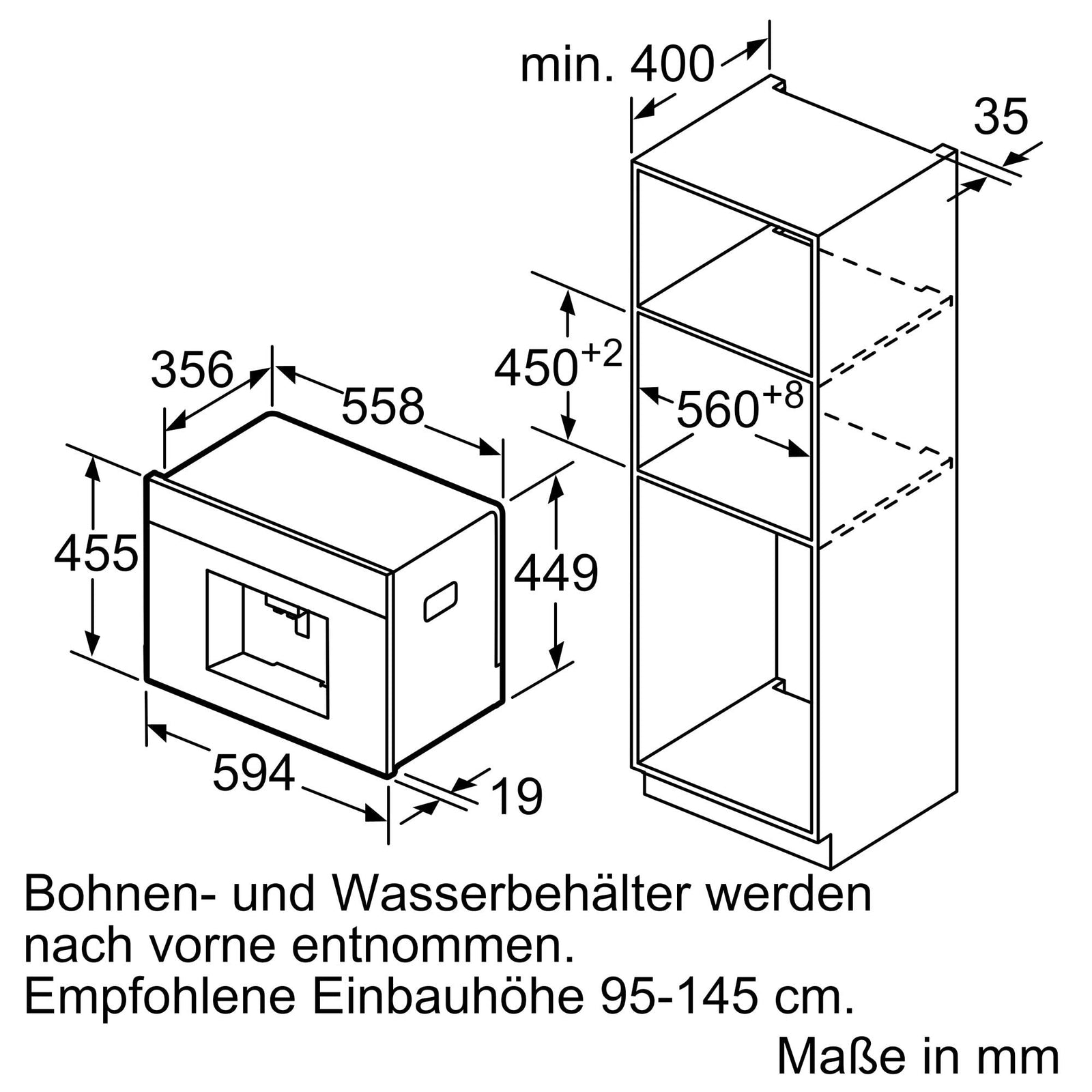 Bosch Built In Fully-Automatic Coffee Machine,Stainless Steel - CTL636ES1 Without Tray