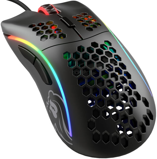 Gloriuos Black Gaming Mouse - Glorious Model D Gaming Mouse Honeycomb - Ultralight RGB Mouse - PC Mouse - 68 g - Matte Black Mouse
