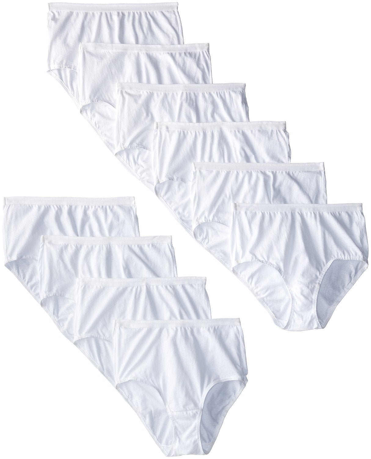 Fruit of the Loom Women's Comfort Covered Cotton Brief Panties-White (Multi-pack)  Fruit of the Loom   