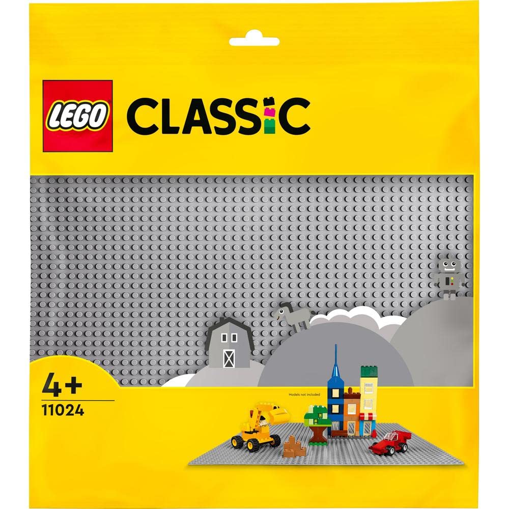 LEGO Classic Grey Baseplate 11024 Building Blocks Toy Set; Toys for Boys, Girls, and Kids (1 Piece)