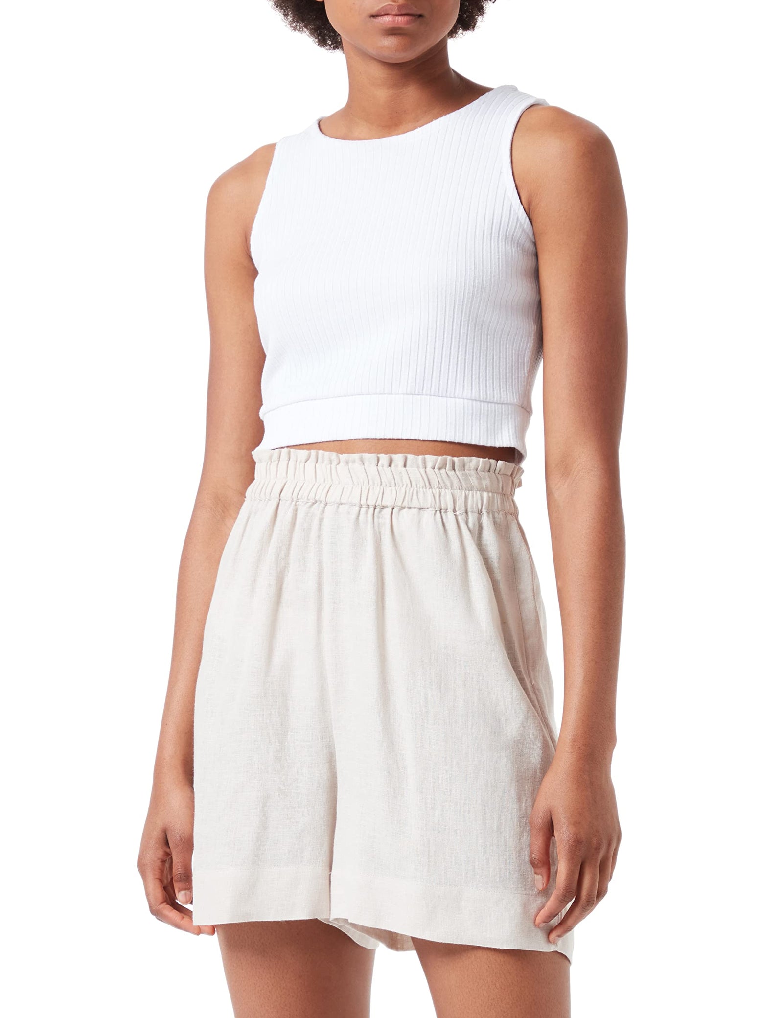 ONLY Women's Onltokyo Hw Linen Blend Shorts PNT Noos