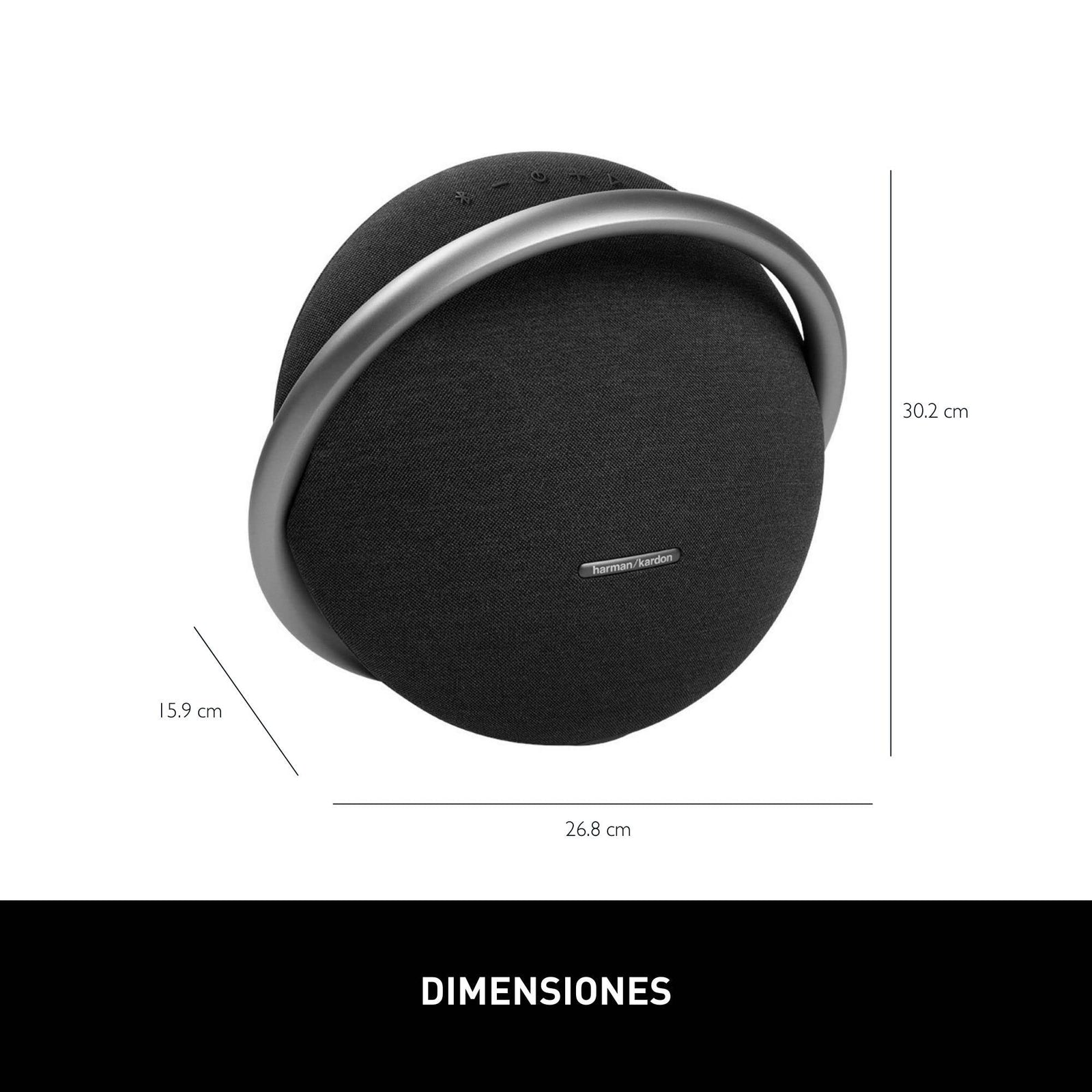 Harman Kardon Onyx Studio 7 Bluetooth Wireless Portable Speaker - 8 hours Music play time - Black