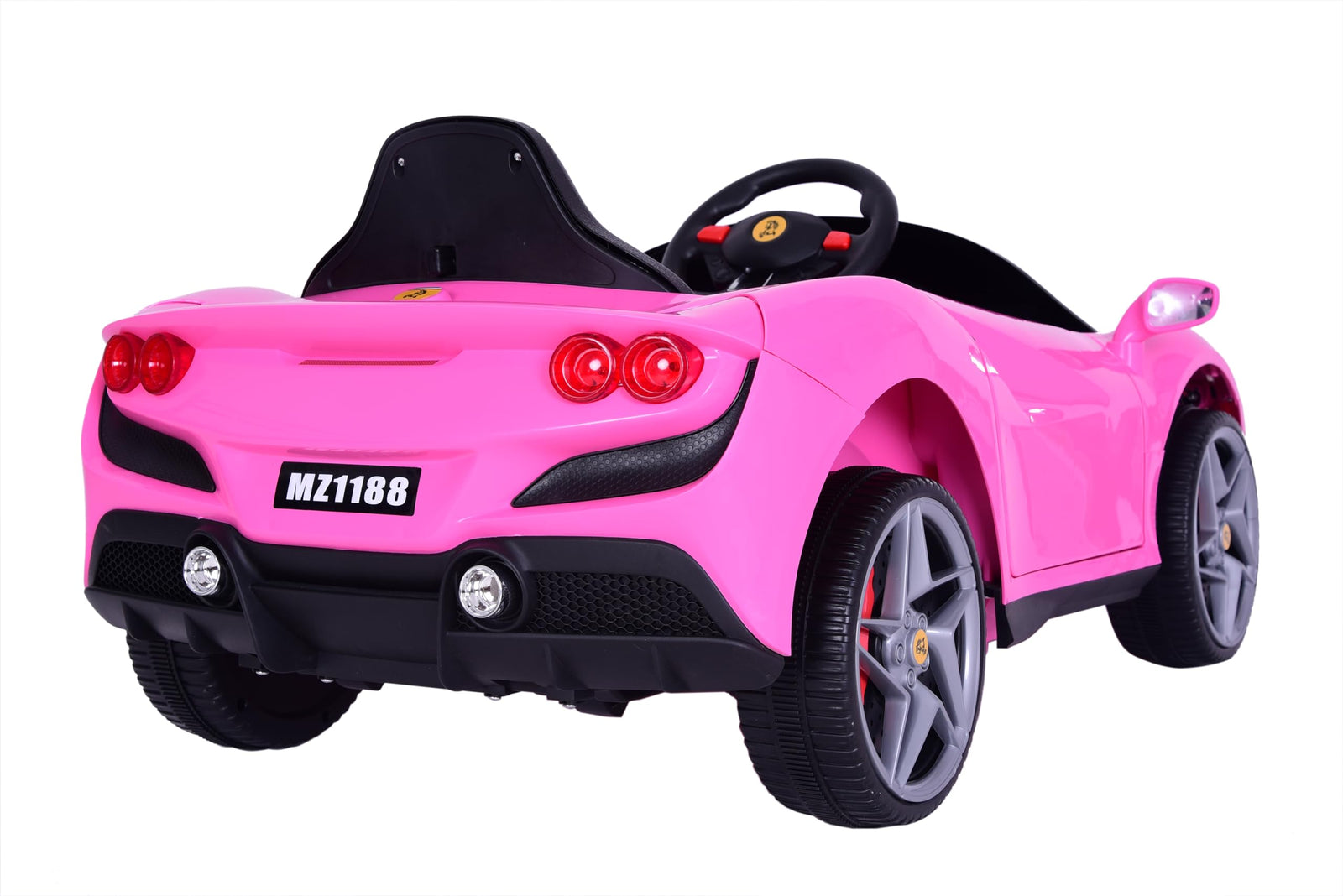 Dorsa 12V Battery Operated Ferrari F8 Tributo Style Ride on Sports for Kids, Ride on Kids Car with Music, Sound & Light| Electric Kids Ride on to Drive for 2 to 5 Years Boy Girl (Pink)