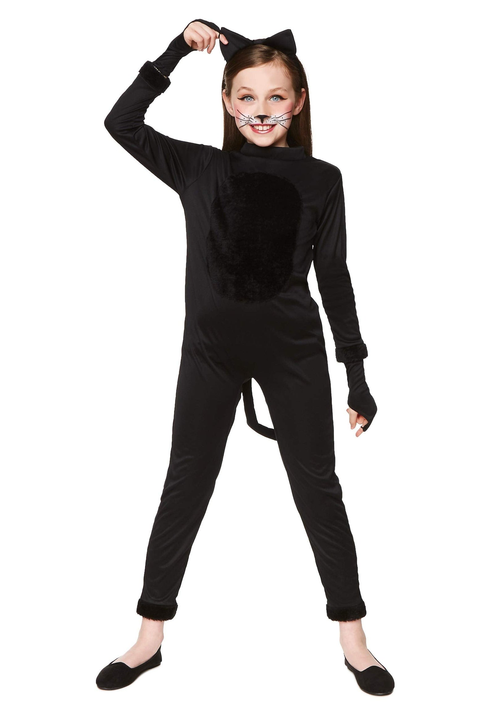 Mad Costumes Cat Halloween Costume for Kids, Black, Large, 84562-L