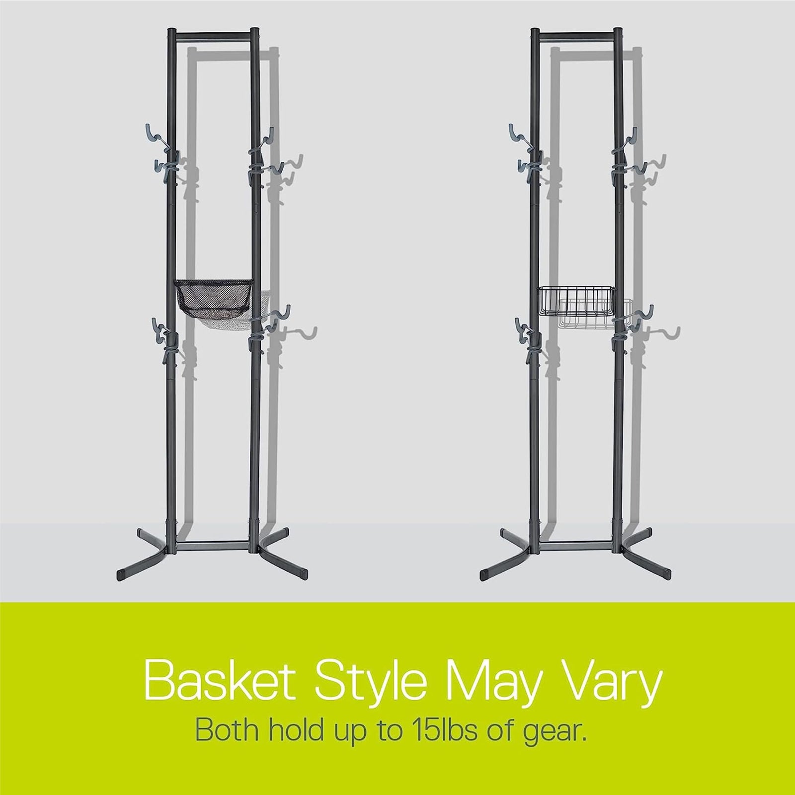 Bike Rack for Garage & Home by Delta Cycle - No Drilling Required - Fully Adjustable Gravity Storage Rack for Any Style Bicycle - Freestanding Vertical Rack