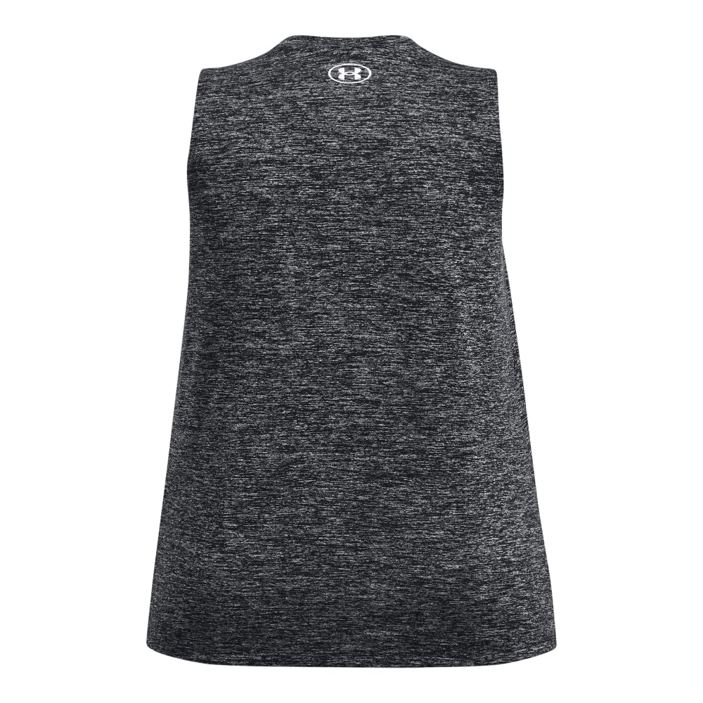 Under Armour womens Tech Twist Tank Top, (001) Black / White, L